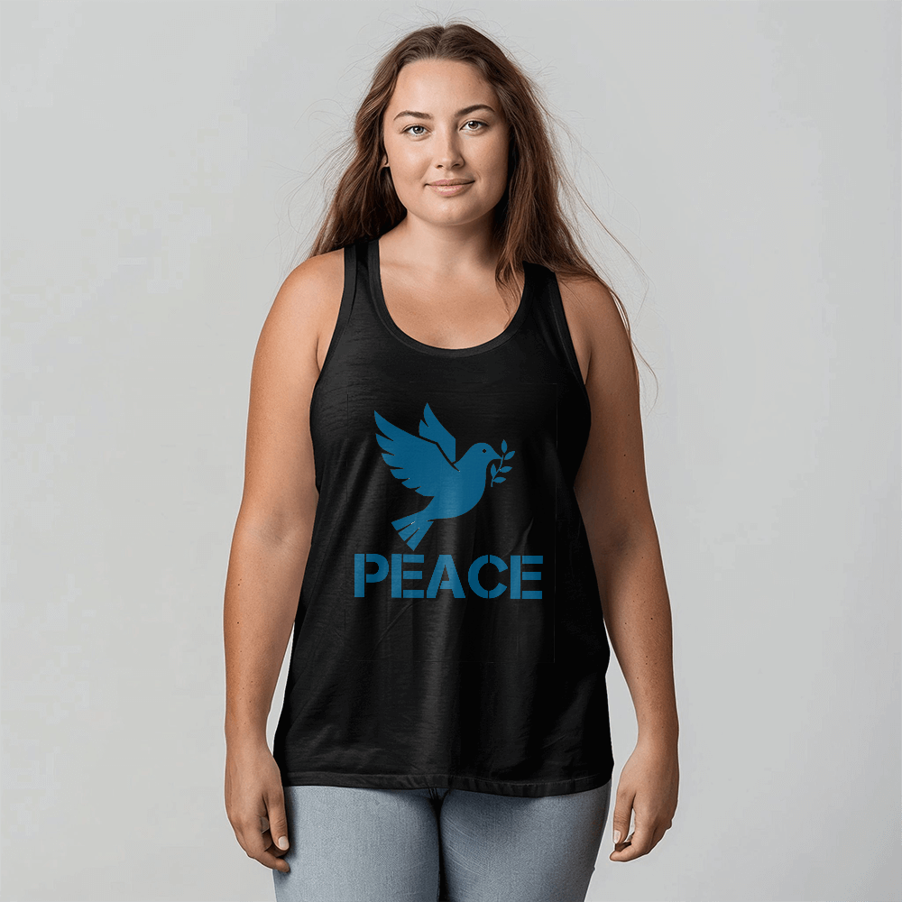 PEACE - 3480 Bella + Canvas Unisex Jersey Tank Front Print - Gift for Her - Gift for Him