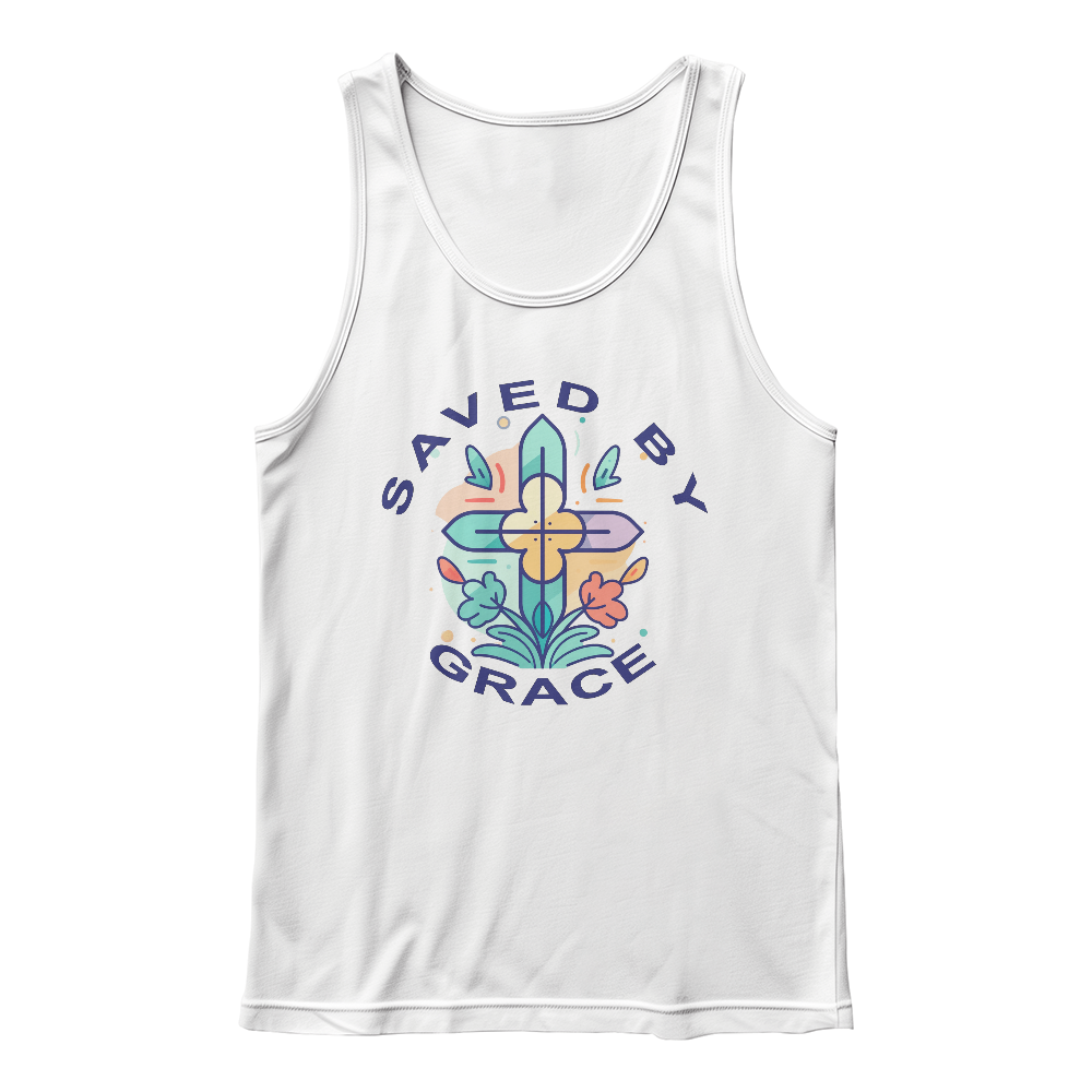 Saved By Grace Tank Top – Gift for Her - Gift for Him