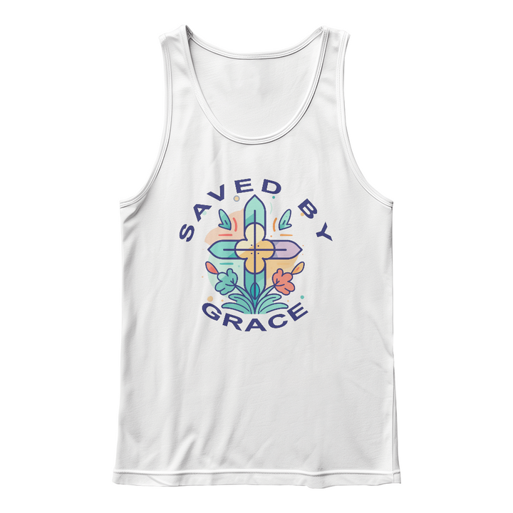 Saved By Grace Tank Top – Gift for Her - Gift for Him