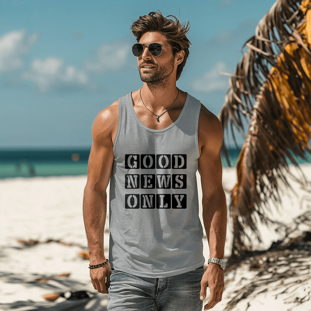 Good News Only - 3480 Bella + Canvas Unisex Jersey Tank Front Print - Gift for Her - Gift for Him