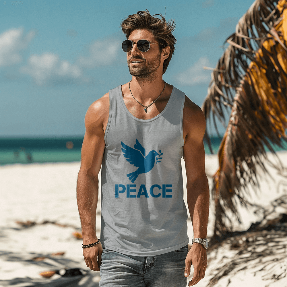 PEACE - 3480 Bella + Canvas Unisex Jersey Tank Front Print - Gift for Her - Gift for Him