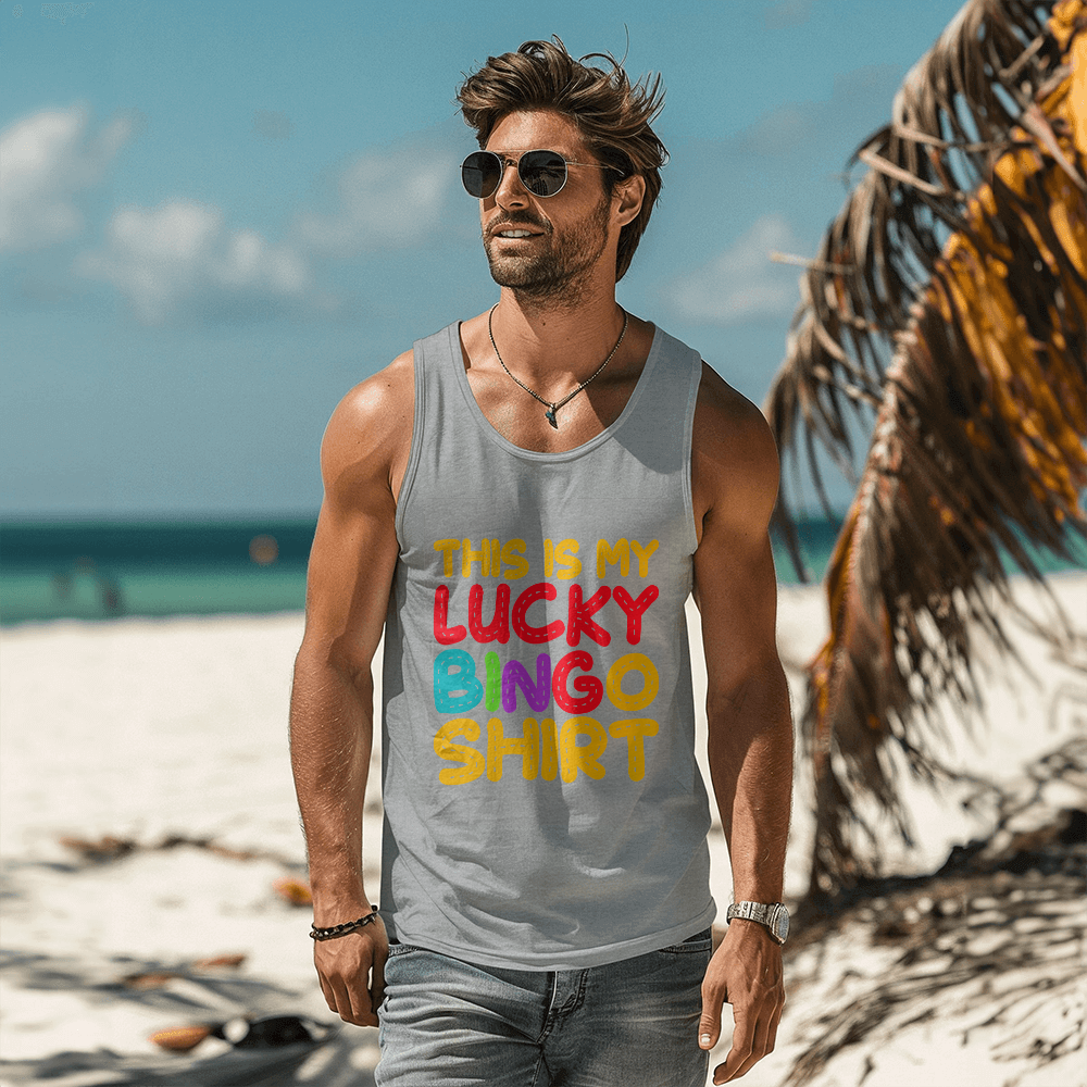 This Is My Lucky Bingo Shirt - Bella + Canvas 3480 Unisex Jersey Tank Front Print - Gift for Her - Gift for Him