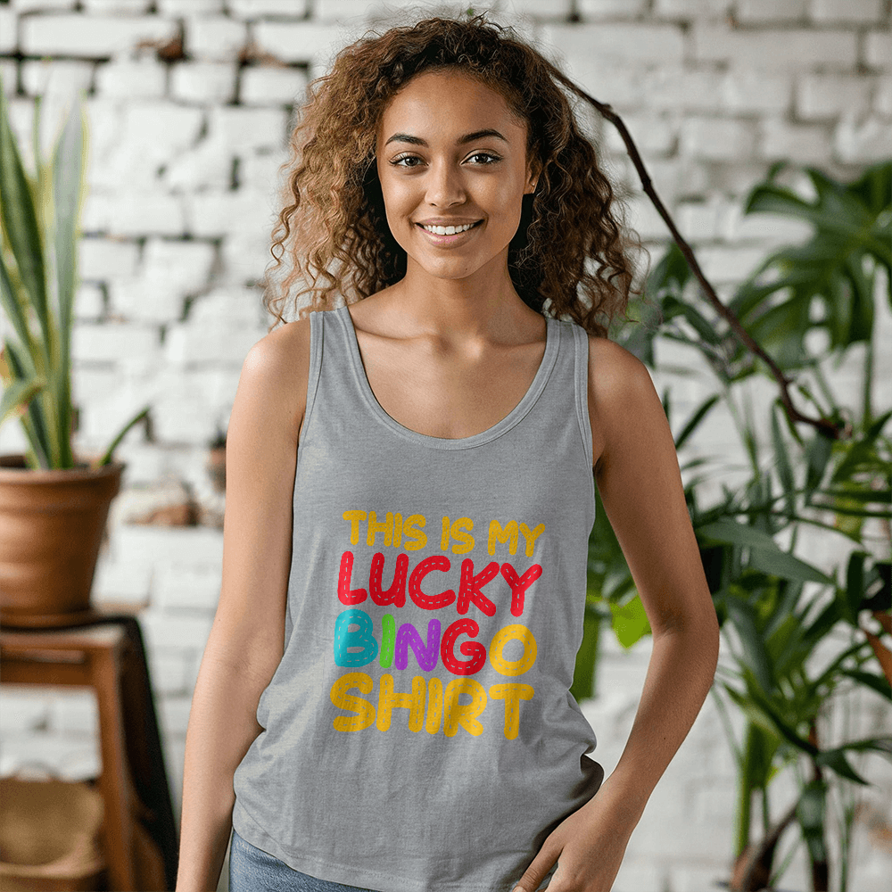 This Is My Lucky Bingo Shirt - Bella + Canvas 3480 Unisex Jersey Tank Front Print - Gift for Her - Gift for Him