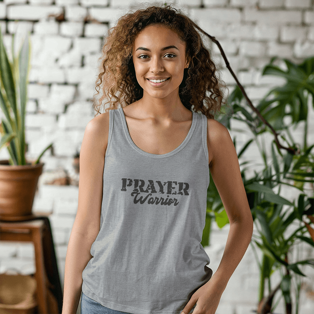 Prayer Warrior - 3480 Bella + Canvas Unisex Jersey Tank Front Print - Gift for Her - Gift for Him