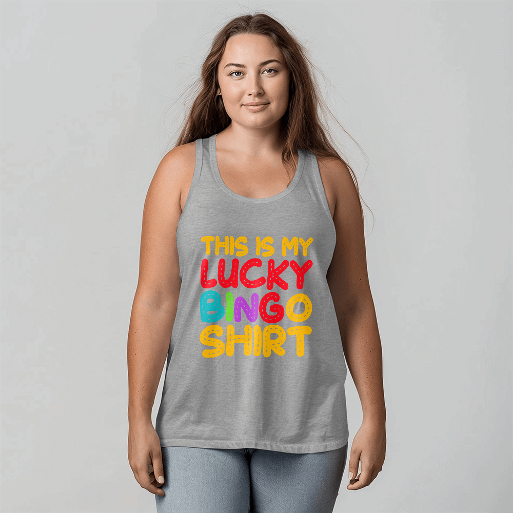 This Is My Lucky Bingo Shirt - Bella + Canvas 3480 Unisex Jersey Tank Front Print - Gift for Her - Gift for Him