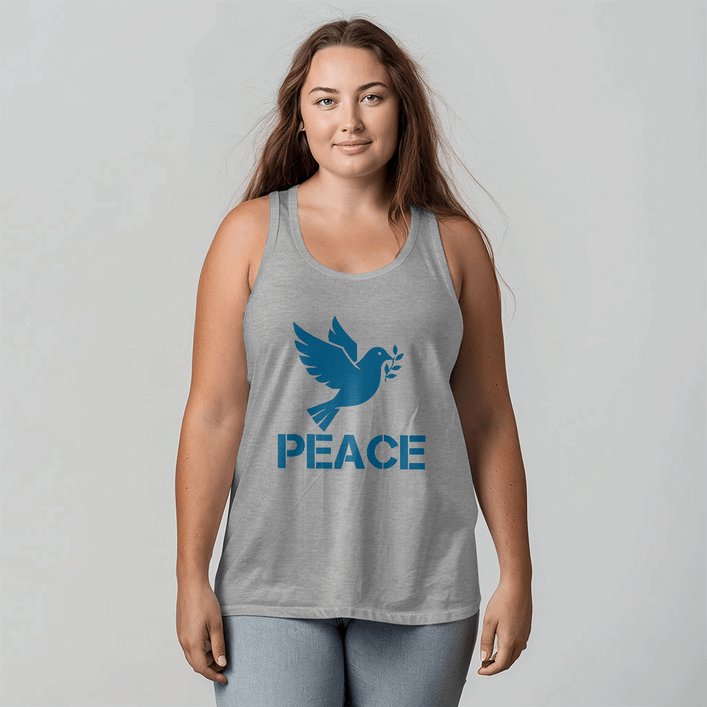 PEACE - 3480 Bella + Canvas Unisex Jersey Tank Front Print - Gift for Her - Gift for Him