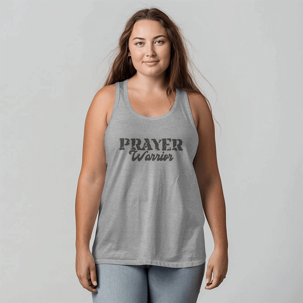 Prayer Warrior - 3480 Bella + Canvas Unisex Jersey Tank Front Print - Gift for Her - Gift for Him