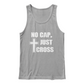 No Cap, Just Cross - 3480 Bella + Canvas Unisex Jersey Tank Front Print - Gift for Her - Gift for Him