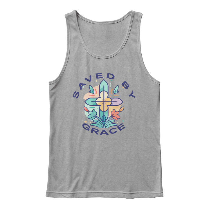 Saved By Grace Tank Top – Gift for Her - Gift for Him