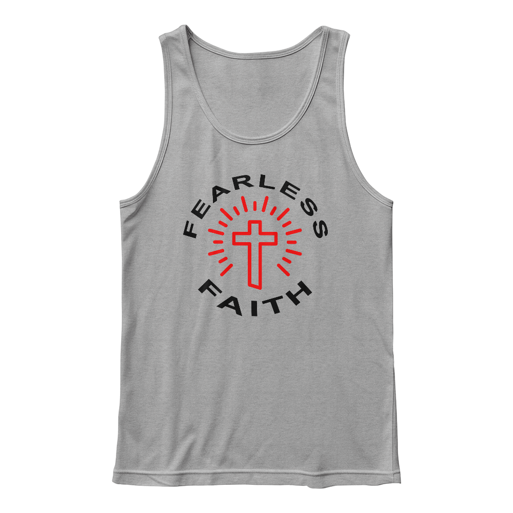 Fearless Faith - 3480 Bella + Canvas Unisex Jersey Tank Front Print - Gift for Her - Gift for Him
