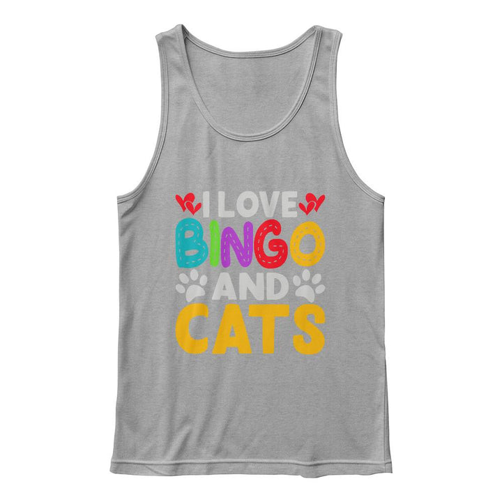 I Love Bingo And Cats – Tank Top – Gift for Her – Gift for Him