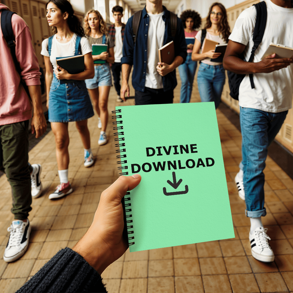 Divine Download - Spiral Notebook - Gift for Her - Gift for Him