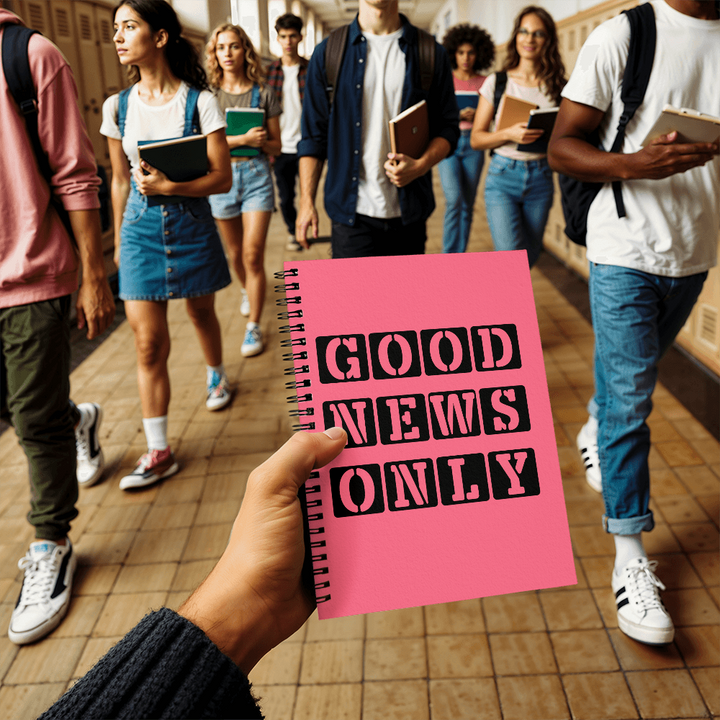 Good News Only Spiral Notebook – Gift for Her - Gift for Him