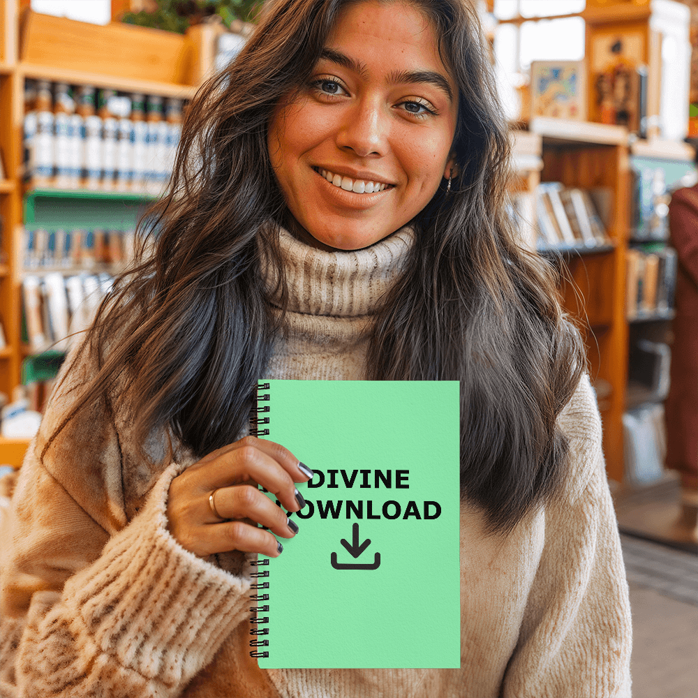 Divine Download - Spiral Notebook - Gift for Her - Gift for Him