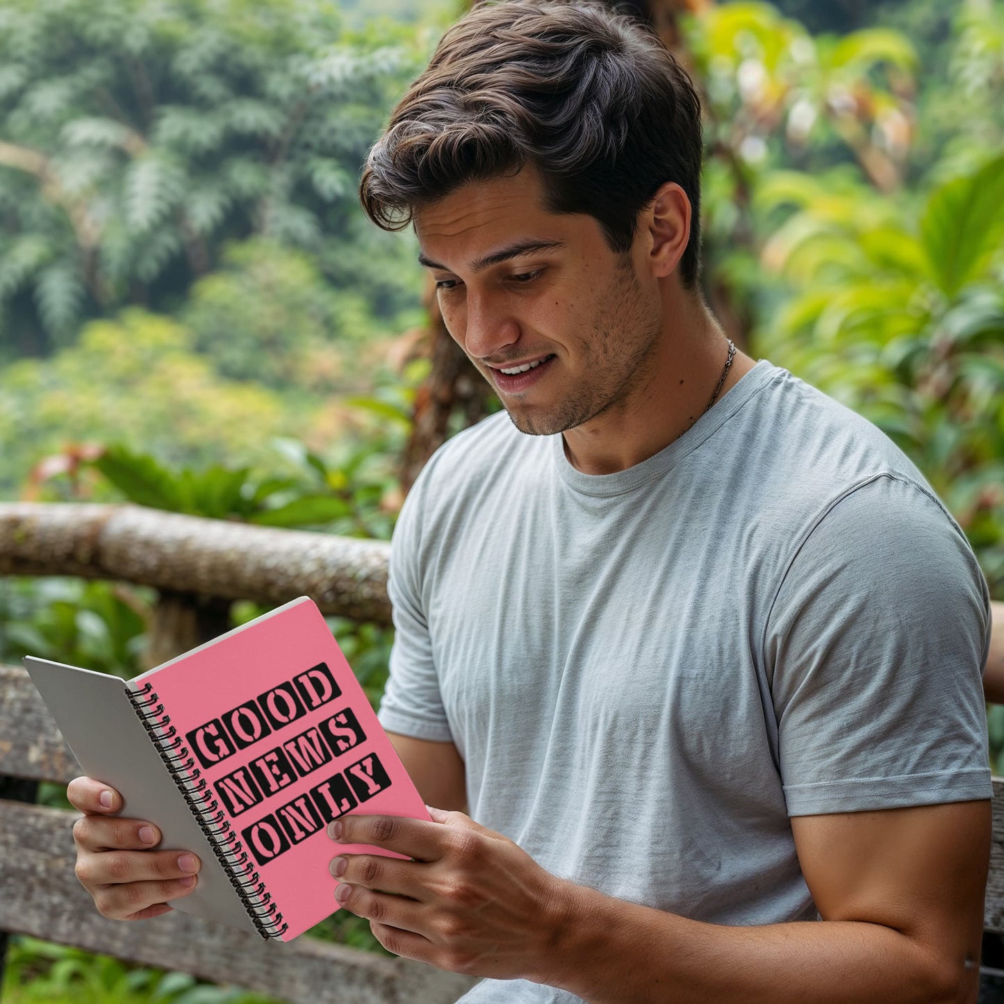 Good News Only - Spiral Notebook - Gift for Her - Gift for Him