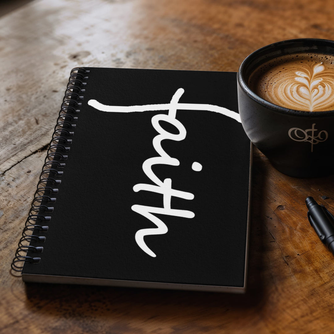 Faith (White) – Spiral Notebook – Gift for Her – Gift for Him
