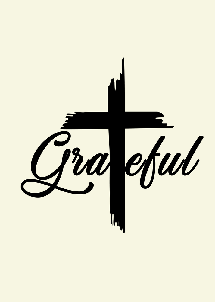 Grateful (Black) - Spiral Notebook - Gift for Her - Gift for Him