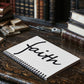 Faith (Black) - Spiral Notebook - Gift for Her - Gift for Him