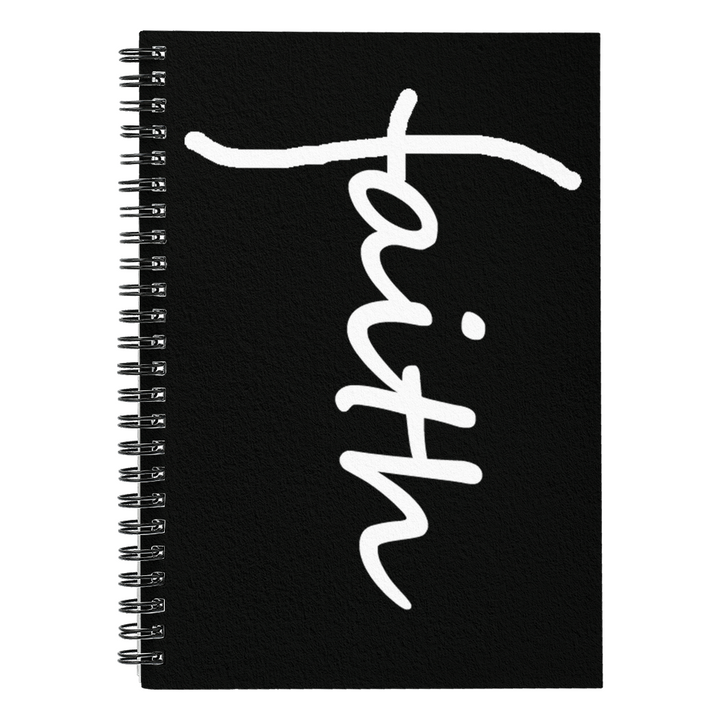 Faith (White) – Spiral Notebook – Gift for Her – Gift for Him