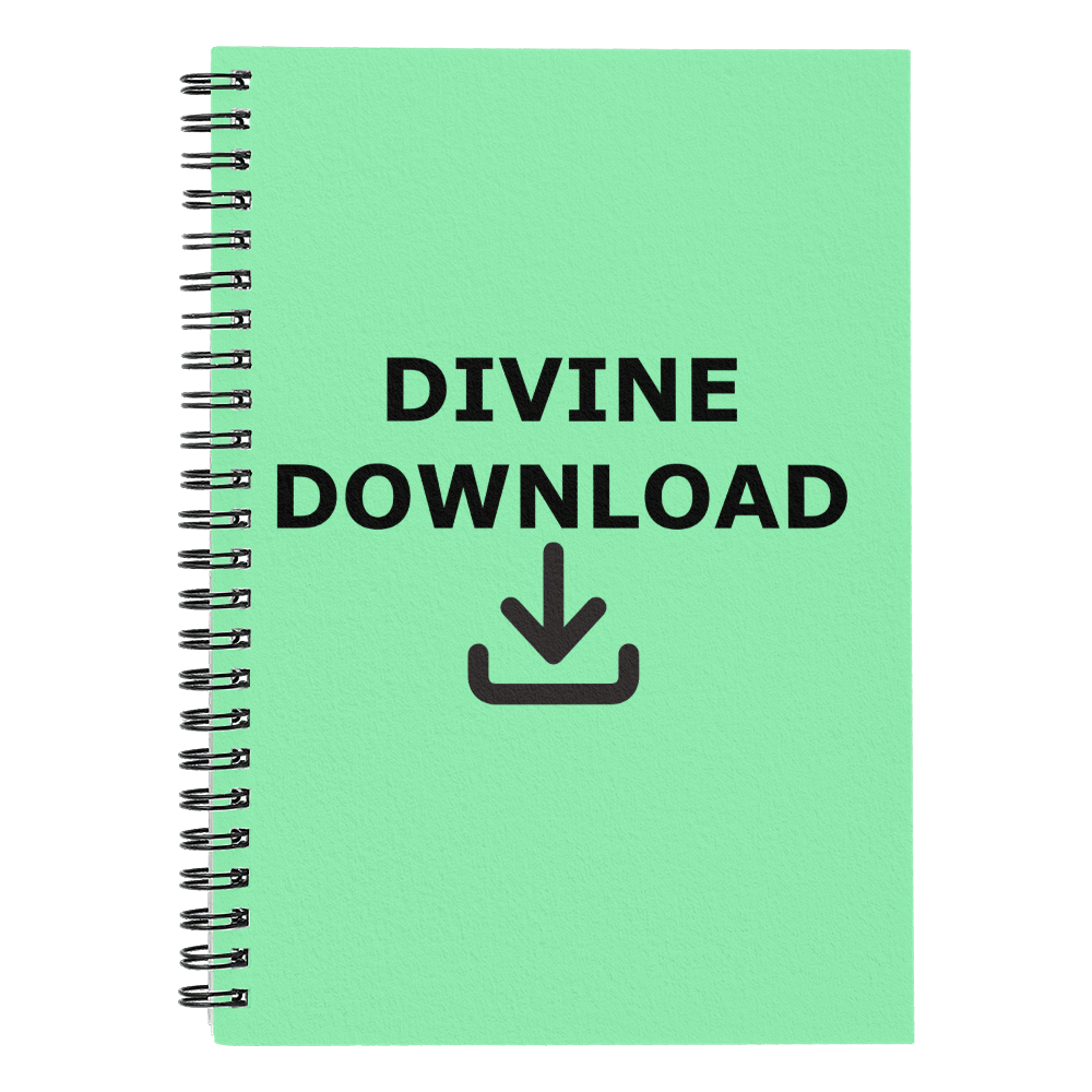 Divine Download - Spiral Notebook - Gift for Her - Gift for Him