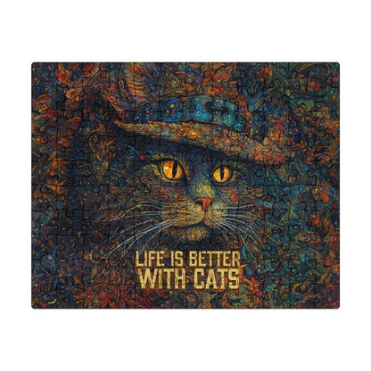 Life Is Better With Cats - Puzzle 8" x 10" - Gift for Her - Gift for Him