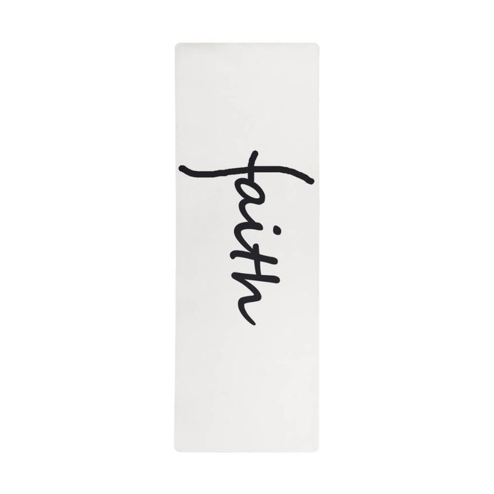Faith (Black) Yoga Mat – Gift for Her - Gift for Him