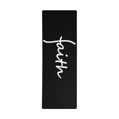 Faith (White) - Rubber Yoga Mat - Gift for Her - Gift for Him