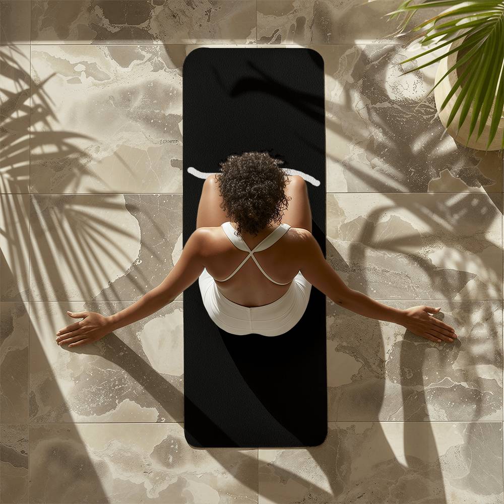 Faith (White) - Rubber Yoga Mat - Gift for Her - Gift for Him