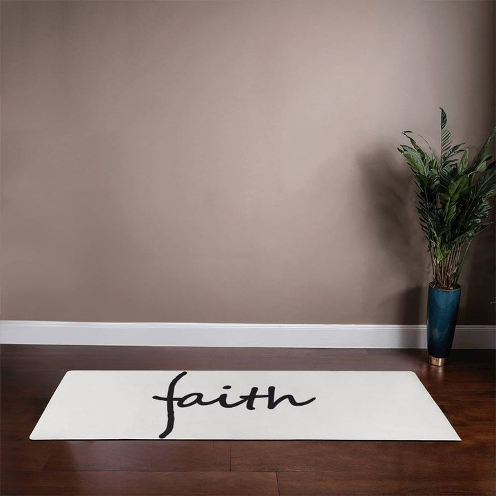 Faith (Black) Yoga Mat – Gift for Her - Gift for Him