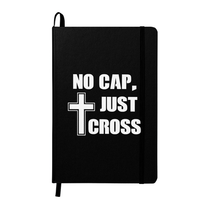 No Cap, Just Cross (White) - Ambassador Bound Journal - Gift for Her - Gift for Him