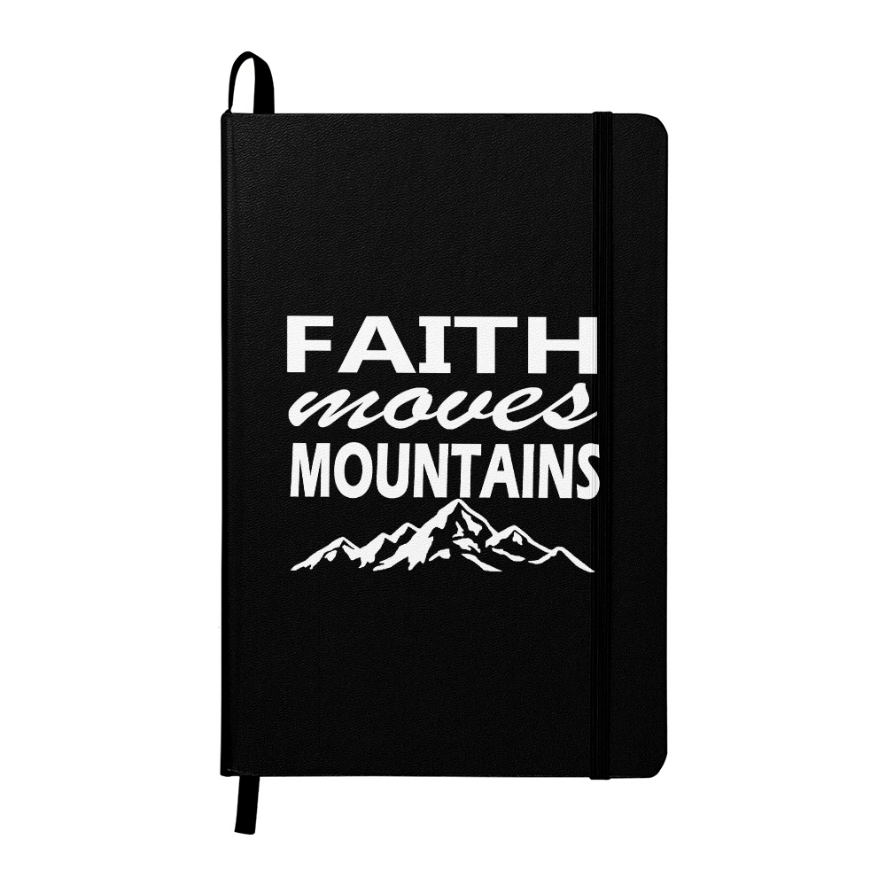 Faith Moves Mountains (White) - Ambassador Bound Journal - Gift for Her - Gift for Him