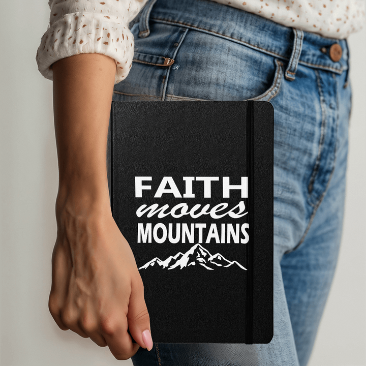 Faith Moves Mountains (White) Ambassador Bound Journal – Gift for Her - Gift for Him