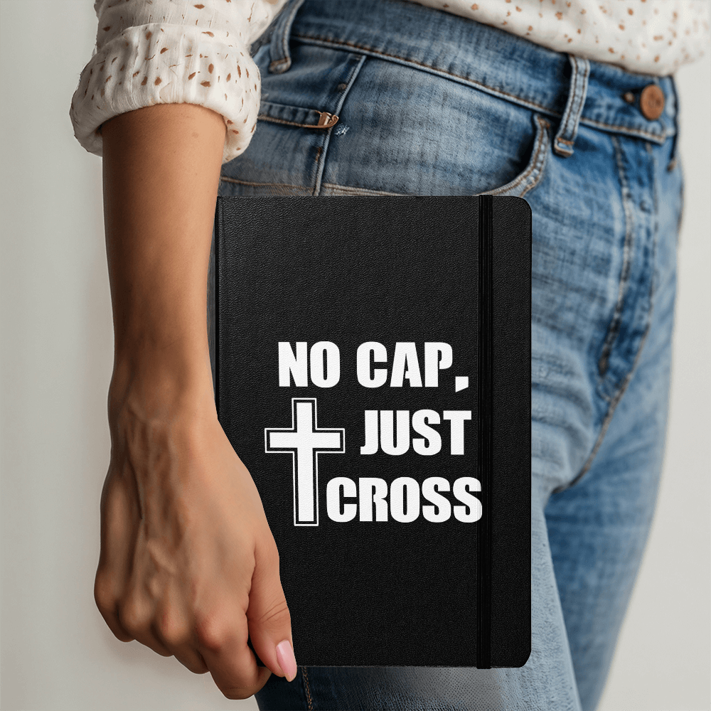 No Cap, Just Cross (White) Ambassador Bound Journal – Gift for Her - Gift for Him