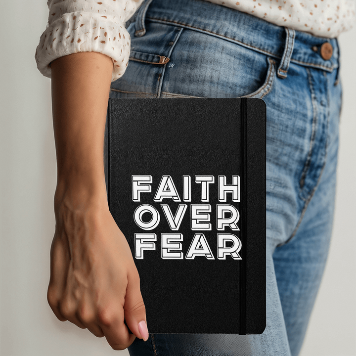Faith Over Fear (White) Ambassador Bound Journal – Gift for Her - Gift for Him