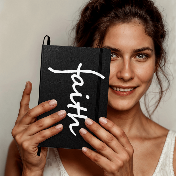 Faith (White) Colorful Cover Journal – Gift for Her - Gift for Him