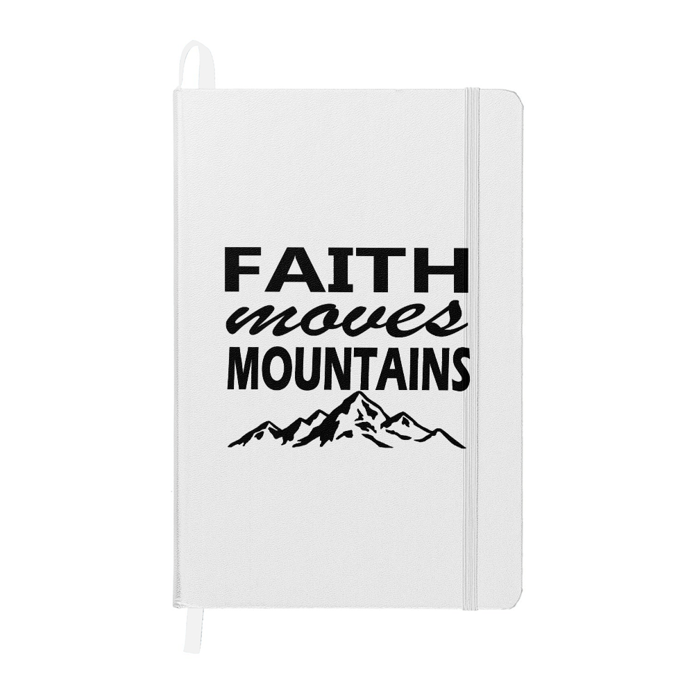 Faith Moves Mountains (Black) - Ambassador Bound Journal - Gift for Her - Gift for Him