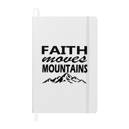Faith Moves Mountains (Black) - Ambassador Bound Journal - Gift for Her - Gift for Him