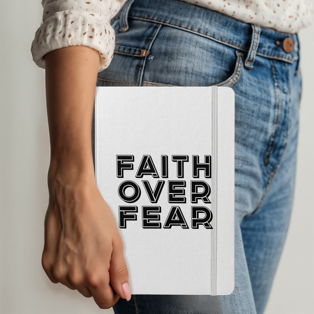 Faith Over Fear (Black) Ambassador Bound Journal – Gift for Her - Gift for Him