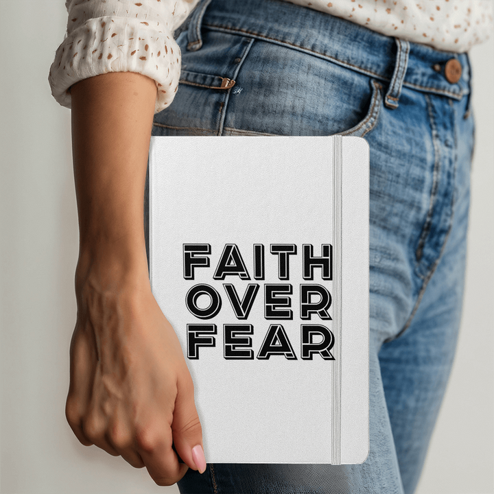 Faith Over Fear (Black) Ambassador Bound Journal – Gift for Her - Gift for Him