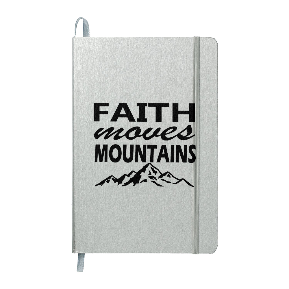Faith Moves Mountains (Black) - Ambassador Bound Journal - Gift for Her - Gift for Him