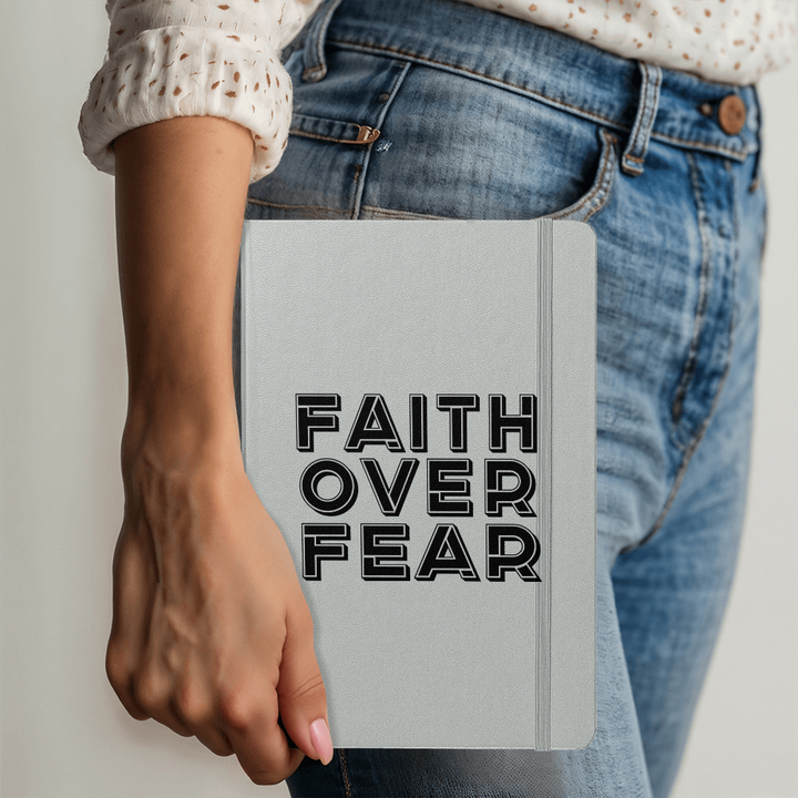 Faith Over Fear (Black) Ambassador Bound Journal – Gift for Her - Gift for Him