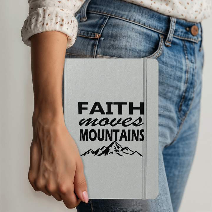 Faith Moves Mountains (Black) Ambassador Bound Journal – Gift for Her - Gift for Him