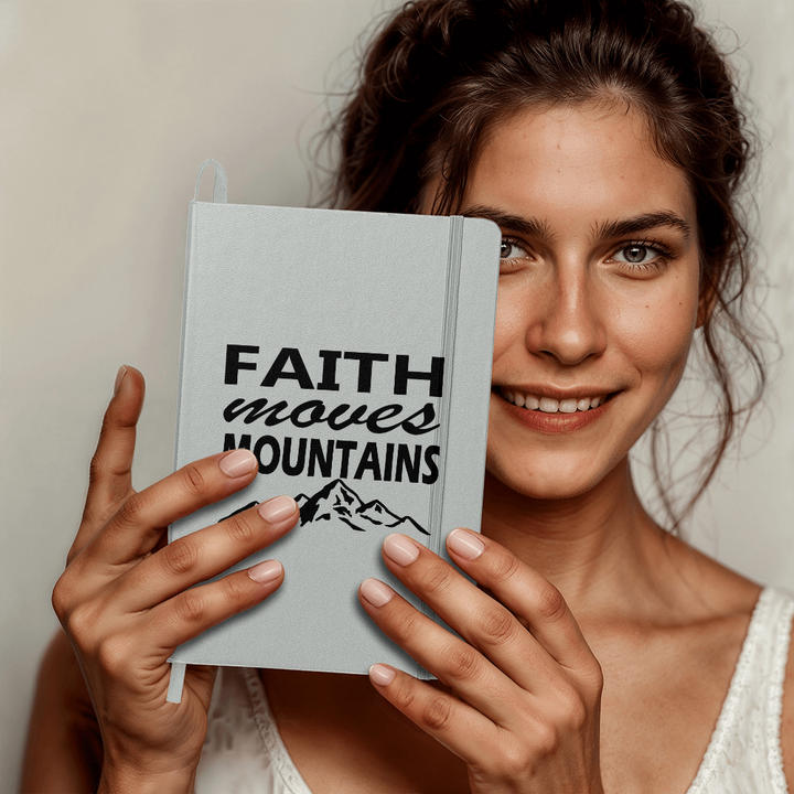 Faith Moves Mountains (Black) Ambassador Bound Journal – Gift for Her - Gift for Him