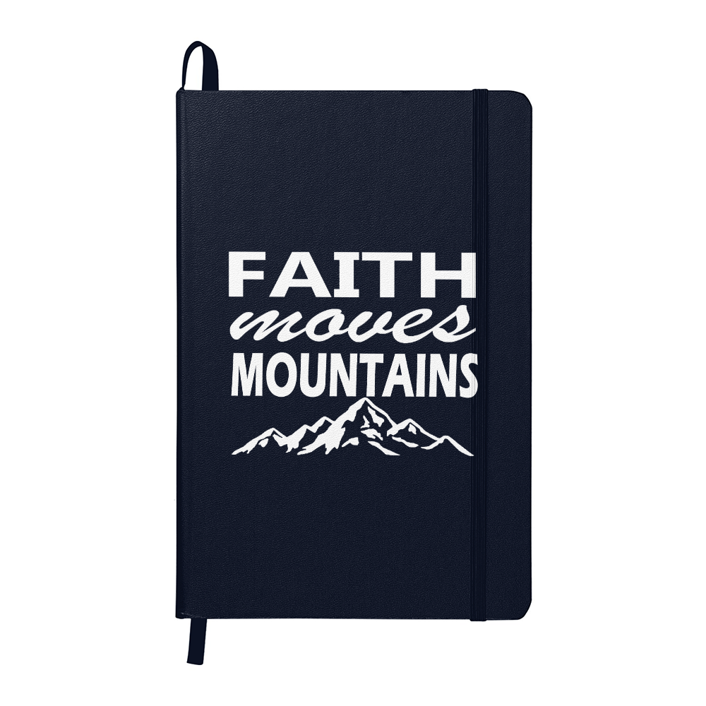 Faith Moves Mountains (White) - Ambassador Bound Journal - Gift for Her - Gift for Him