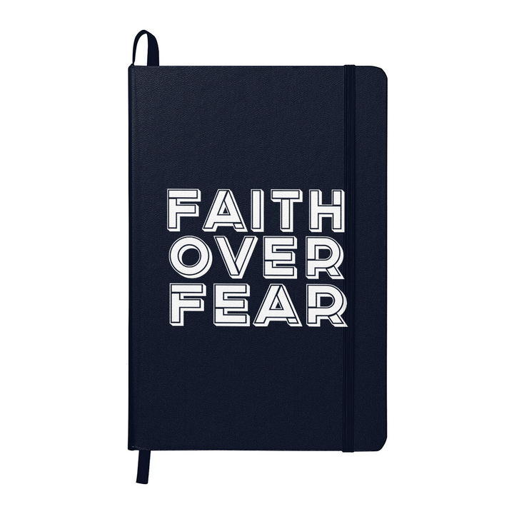 Faith Over Fear (White) Ambassador Bound Journal – Gift for Her - Gift for Him