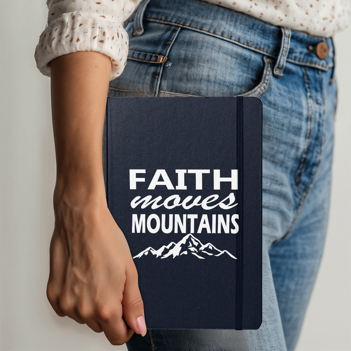 Faith Moves Mountains (White) Ambassador Bound Journal – Gift for Her - Gift for Him
