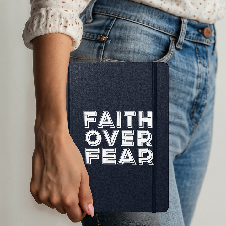 Faith Over Fear (White) Ambassador Bound Journal – Gift for Her - Gift for Him