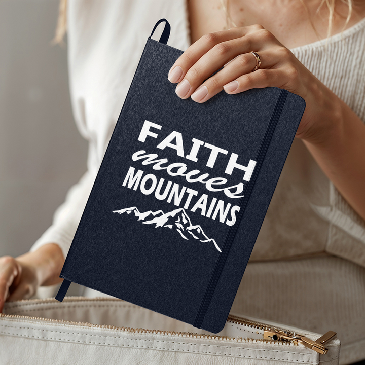 Faith Moves Mountains (White) Ambassador Bound Journal – Gift for Her - Gift for Him