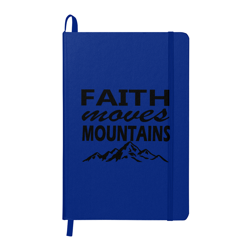 Faith Moves Mountains (Black) - Ambassador Bound Journal - Gift for Her - Gift for Him