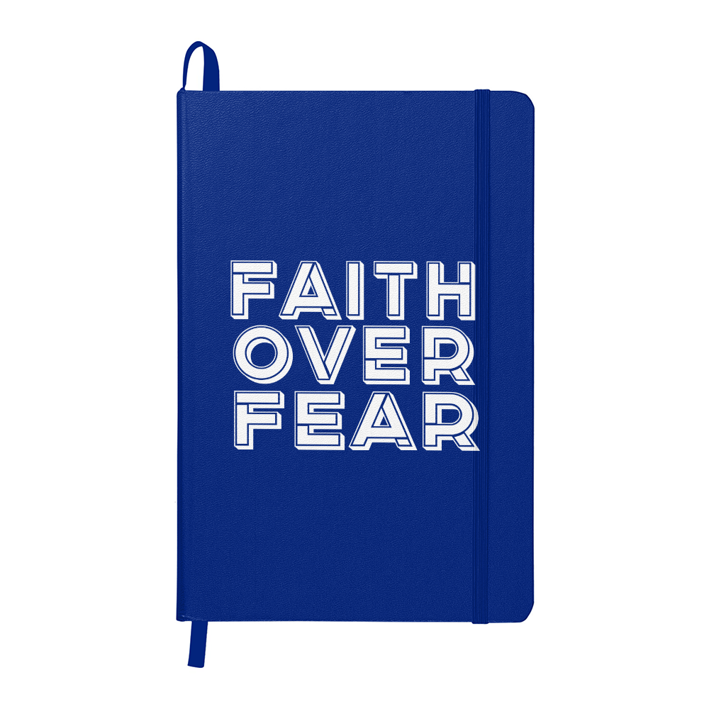 Faith Over Fear (White) Ambassador Bound Journal – Gift for Her - Gift for Him